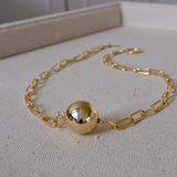 gold ball link chain