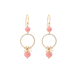 akira earrings coral