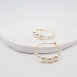 pearl beaded hoops