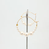pearl beaded hoops