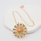 flower spray pendant | coral