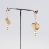ripple disc earrings white