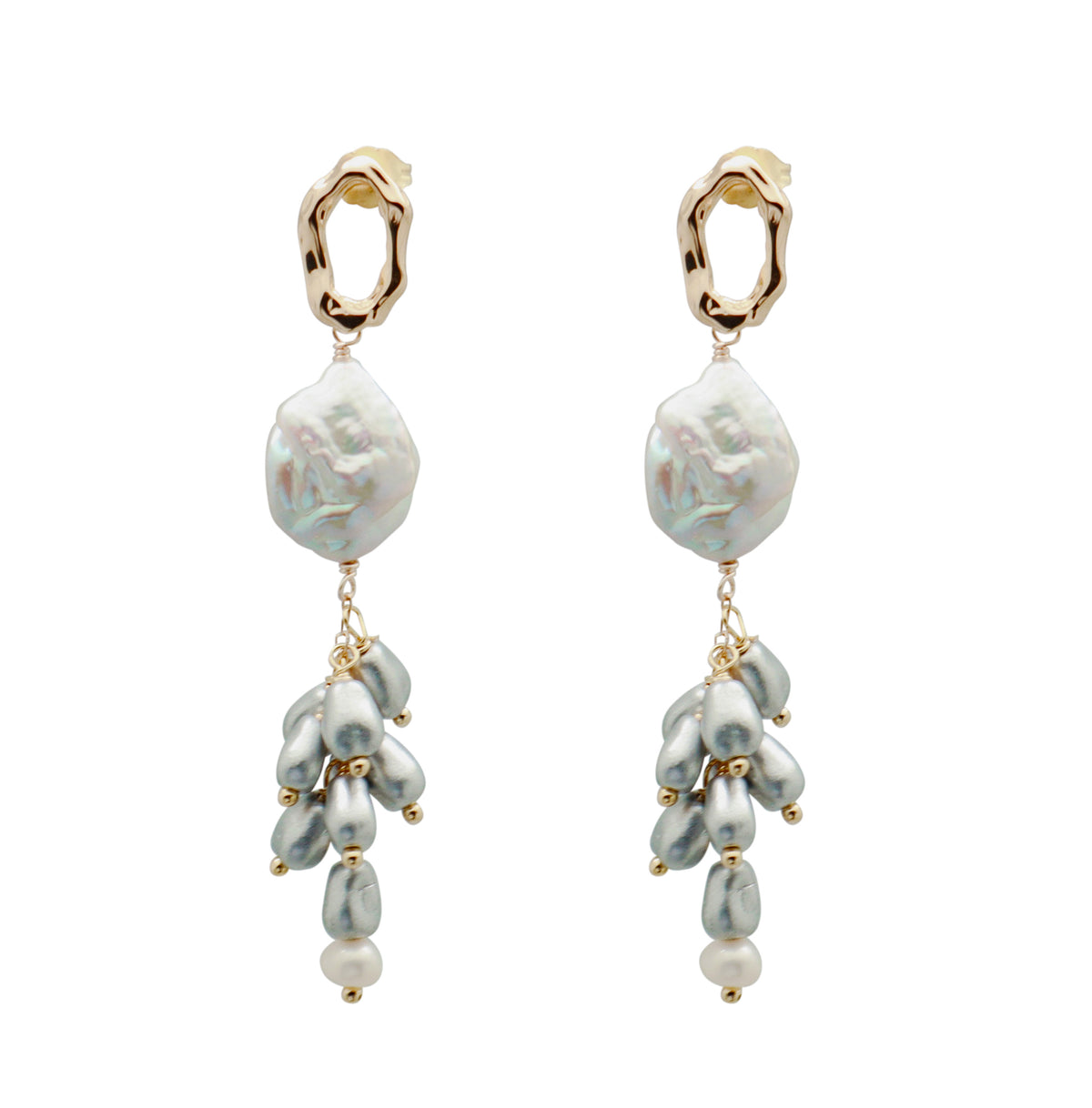 donna earrings silver