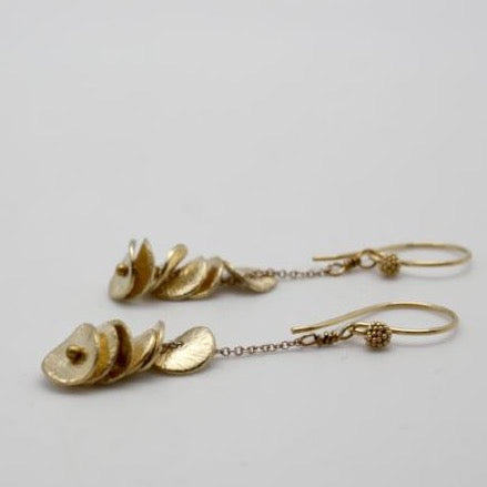 gold disc stacking earrings by vivien walsh