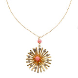 flower spray pendant | coral