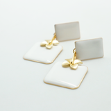 gisele earrings white