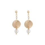 ripple disc earrings white