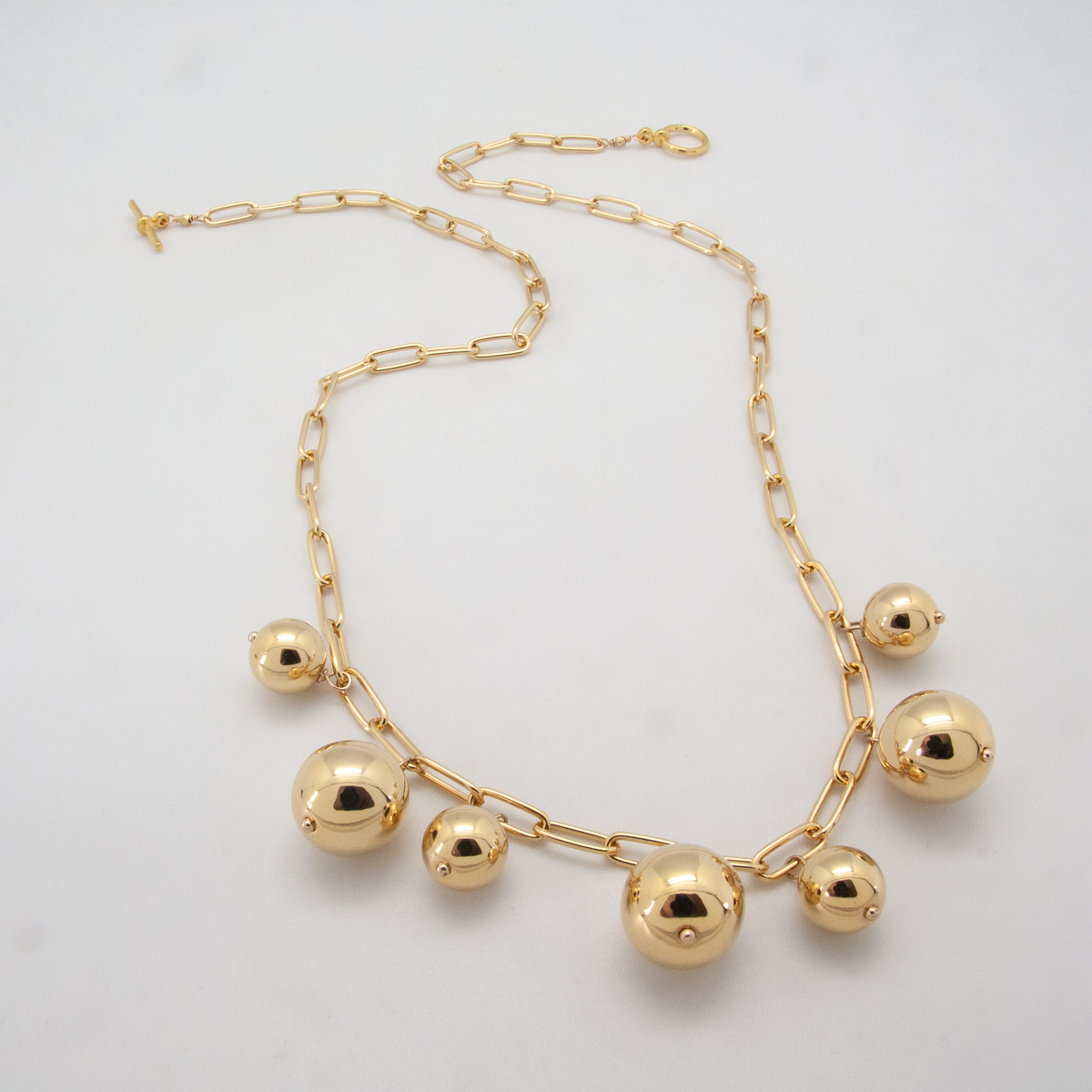 gold ball multi necklace