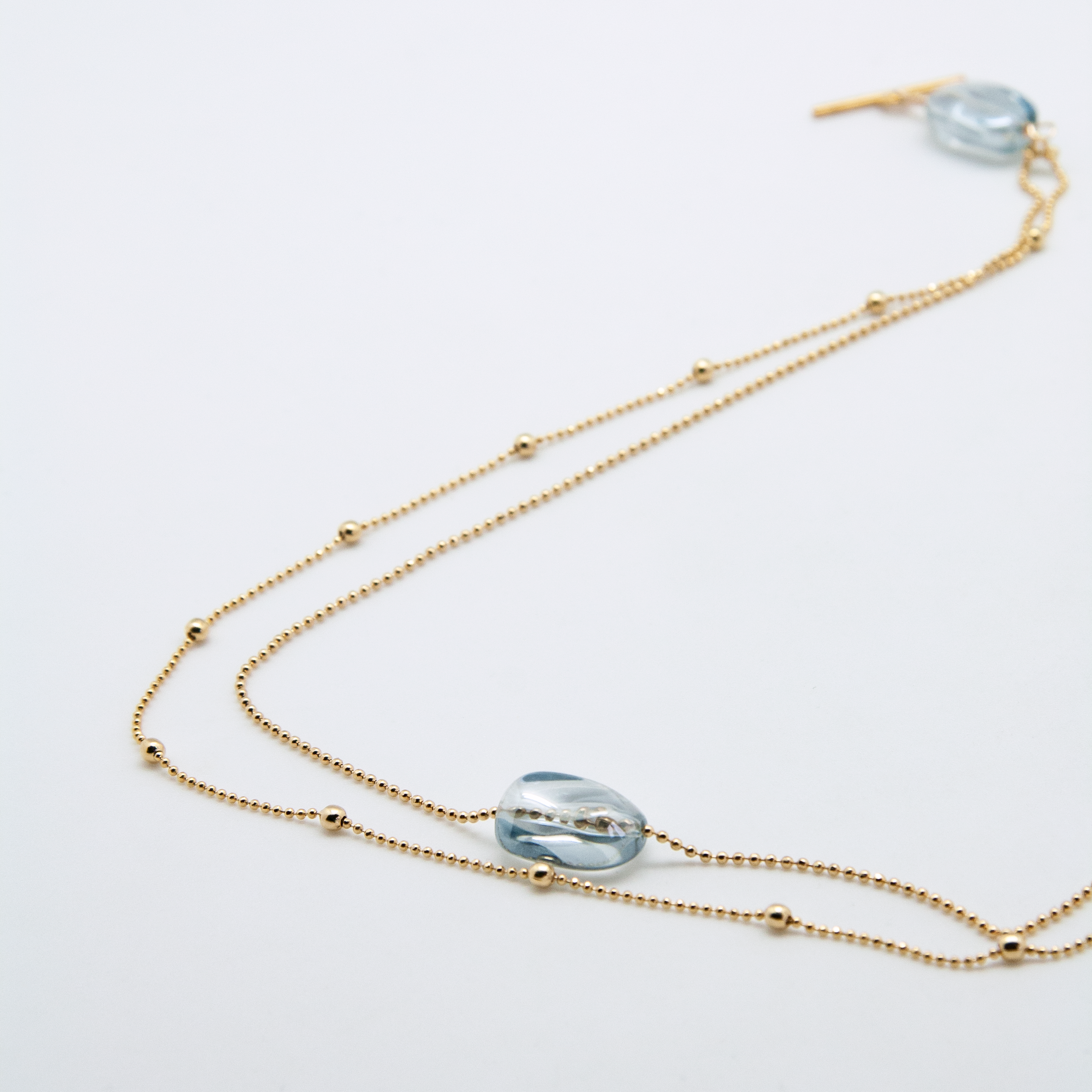 Double Necklace Blue Stone Vivien Walsh