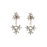 double rhinestone earrings