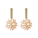 gaia earrings coral