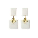 gisele earrings white