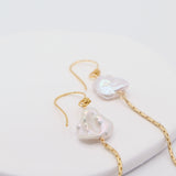 slinky pearl chain earrings