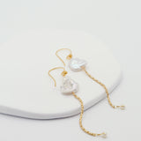 slinky pearl chain earrings