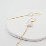 slinky pearl chain earrings