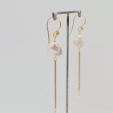 slinky pearl chain earrings