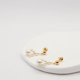 pearl drop stud earrings
