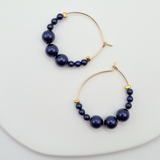 pearl beaded hoops