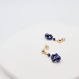 pearl drop stud earrings midnight