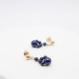 pearl drop stud earrings midnight
