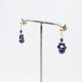 pearl drop stud earrings midnight