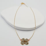 enamel flower chain | grey