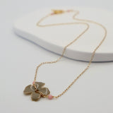 enamel flower chain | grey