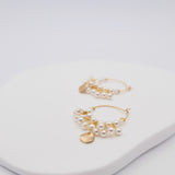 ripple mini hoops white