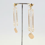ripple column earrings white