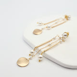 ripple column earrings white
