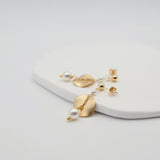 ripple disc earrings white
