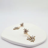 double rhinestone earrings