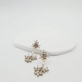 double rhinestone earrings