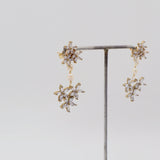 double rhinestone earrings