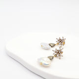 pearl rhinestone studs