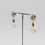 pearl rhinestone studs