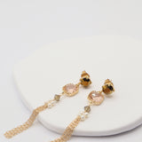 jean earrings peach