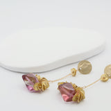carrie earrings rose