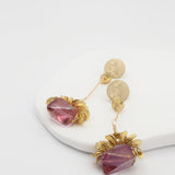 carrie earrings rose