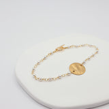 pearl disc bracelet