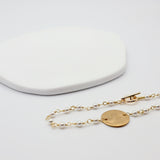 pearl disc bracelet