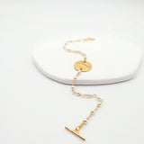 pearl disc bracelet