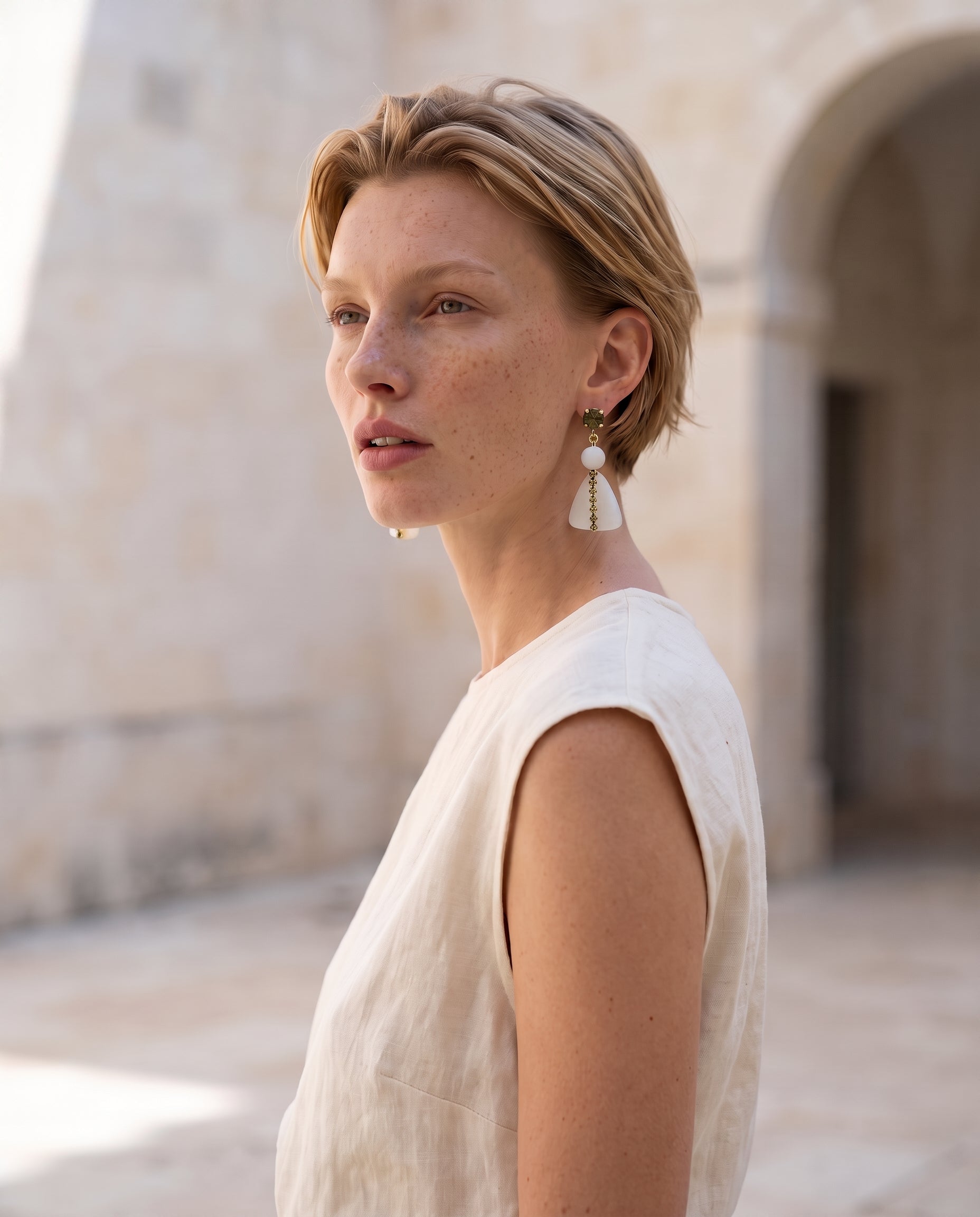 olivia earrings chalk