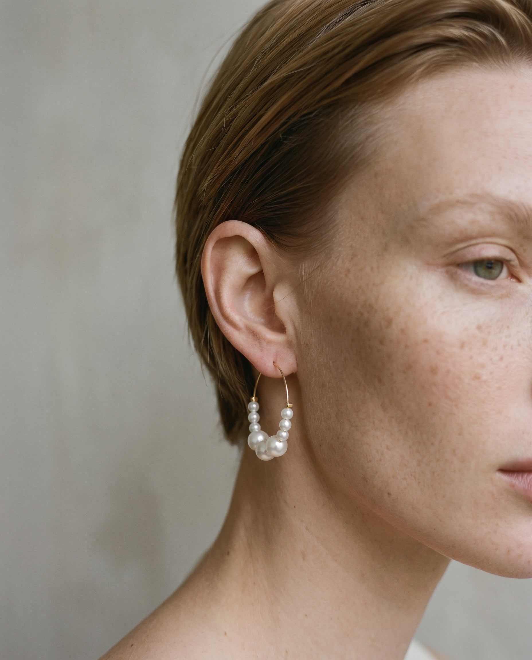 pearl beaded hoops