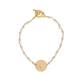 pearl disc bracelet