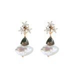 pearl rhinestone studs
