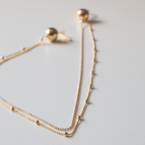 double ball chain necklace