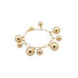 gold ball link bracelet