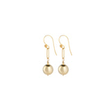 gold ball link earrings