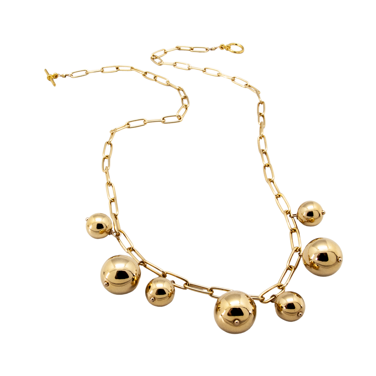 gold ball multi necklace